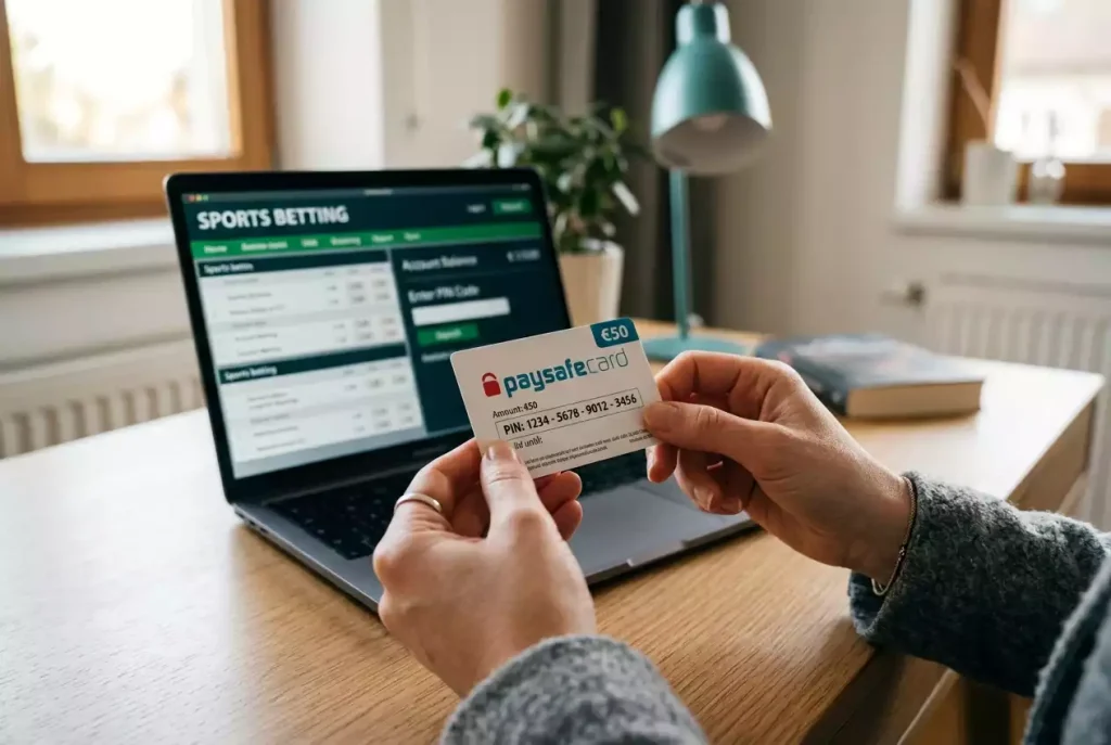 Paysafecard-Einzahlung bei einem Sportwetten-Anbieter in Österreich